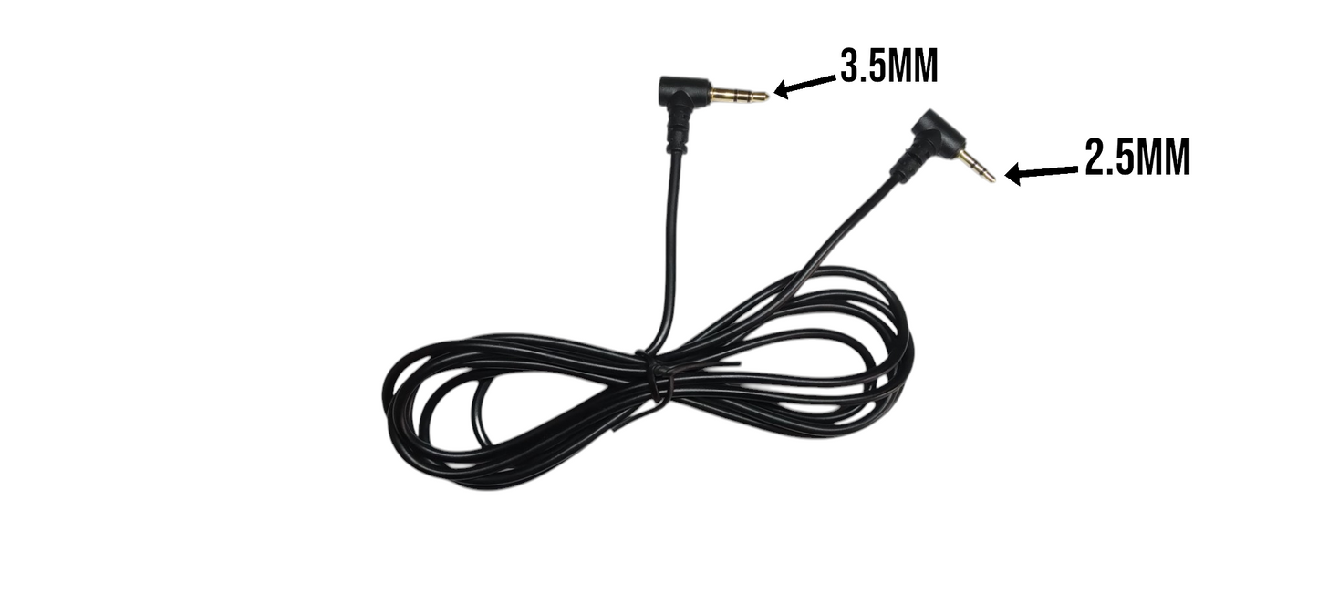 Repeater cable for 2 way radios (3.5mm-2.5mm connector)