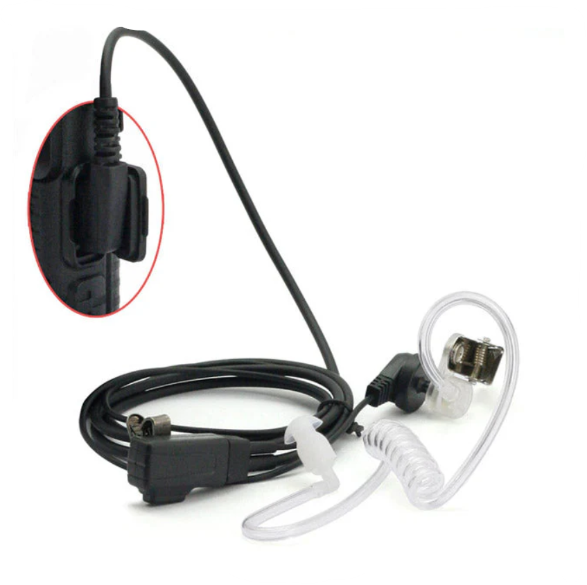 FBI Style Rubber Earpiece Headset for Baofeng Radios, K PLUG