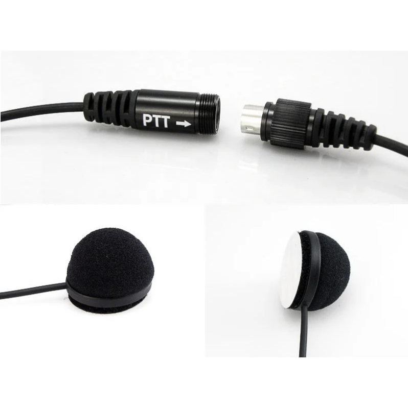Helmet Kit Full Face Motorcycle Headset Earpiece Mic for 2 way radio/walkie talkie(2 Pin K-plug)