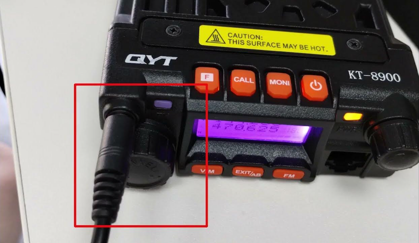 Programing cable for QYT KT8900 mobile radio