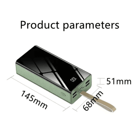 40 000mah Power Bank With Type-C Cable and Built-In Lanyard & Torch.