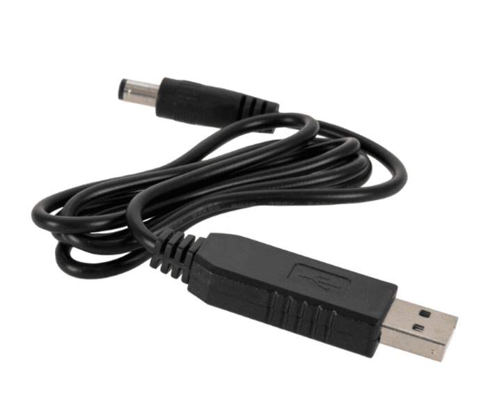 USB 5Volt to 12Volt Dc-connector(2.1mm) converter cable