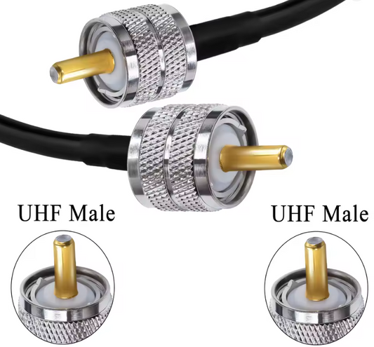 10meter RG58 Coaxial cable with PL295/UHF to PL295/UHF connectors