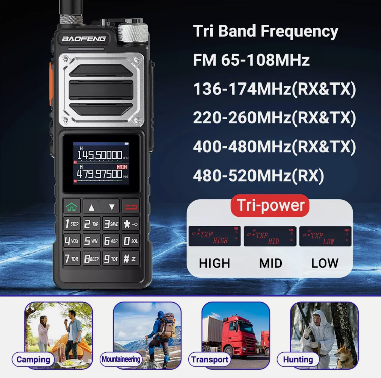 Baofeng UV25 10WATT radio-Black Colour