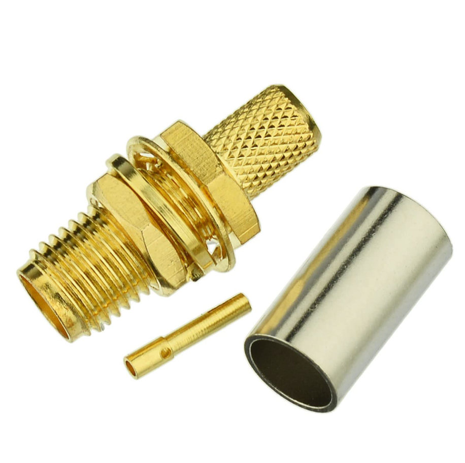 SMA-Female connector for RG58 Coaxial cable-Crimp type