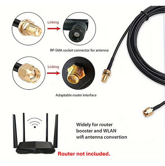 5 meter RG174 Coaxial extension cable (SMA-Male to SMA-Female)