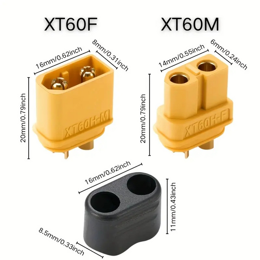 Pair of XT60H Bullet Connectors