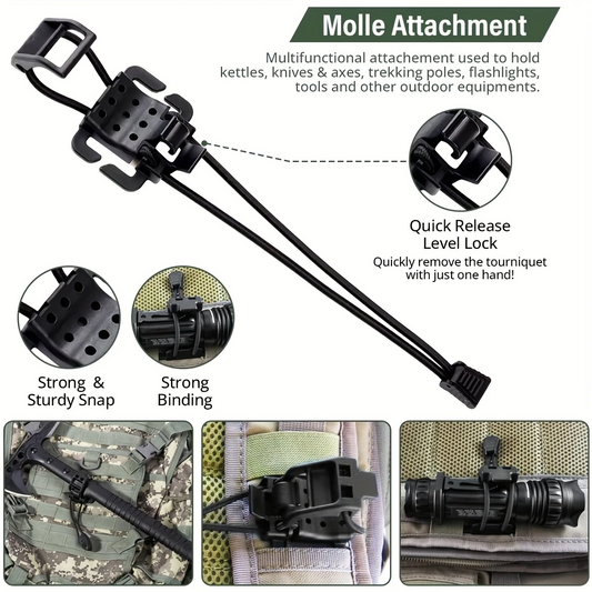 Molle Gear Straps Equipment Tether clips, Multipurpose Fastener