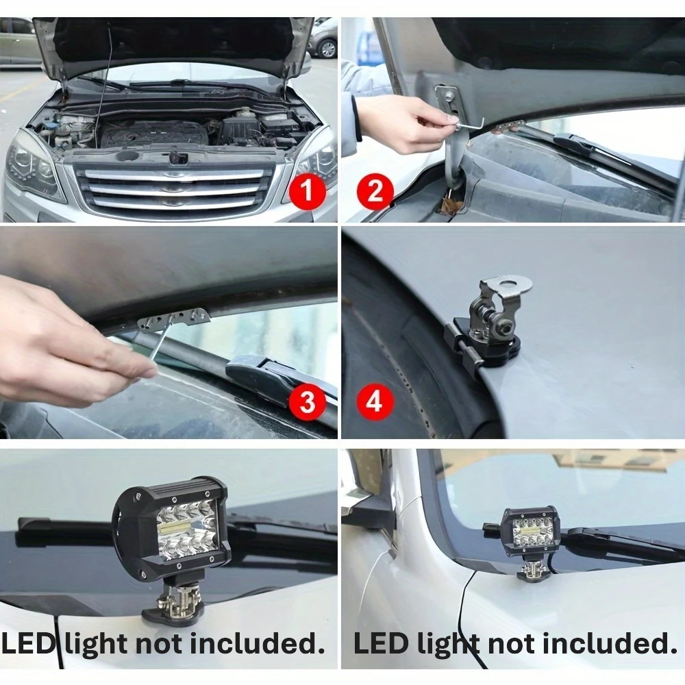 Universal LED Work Light Mount for bakkies And 4x4 SUV