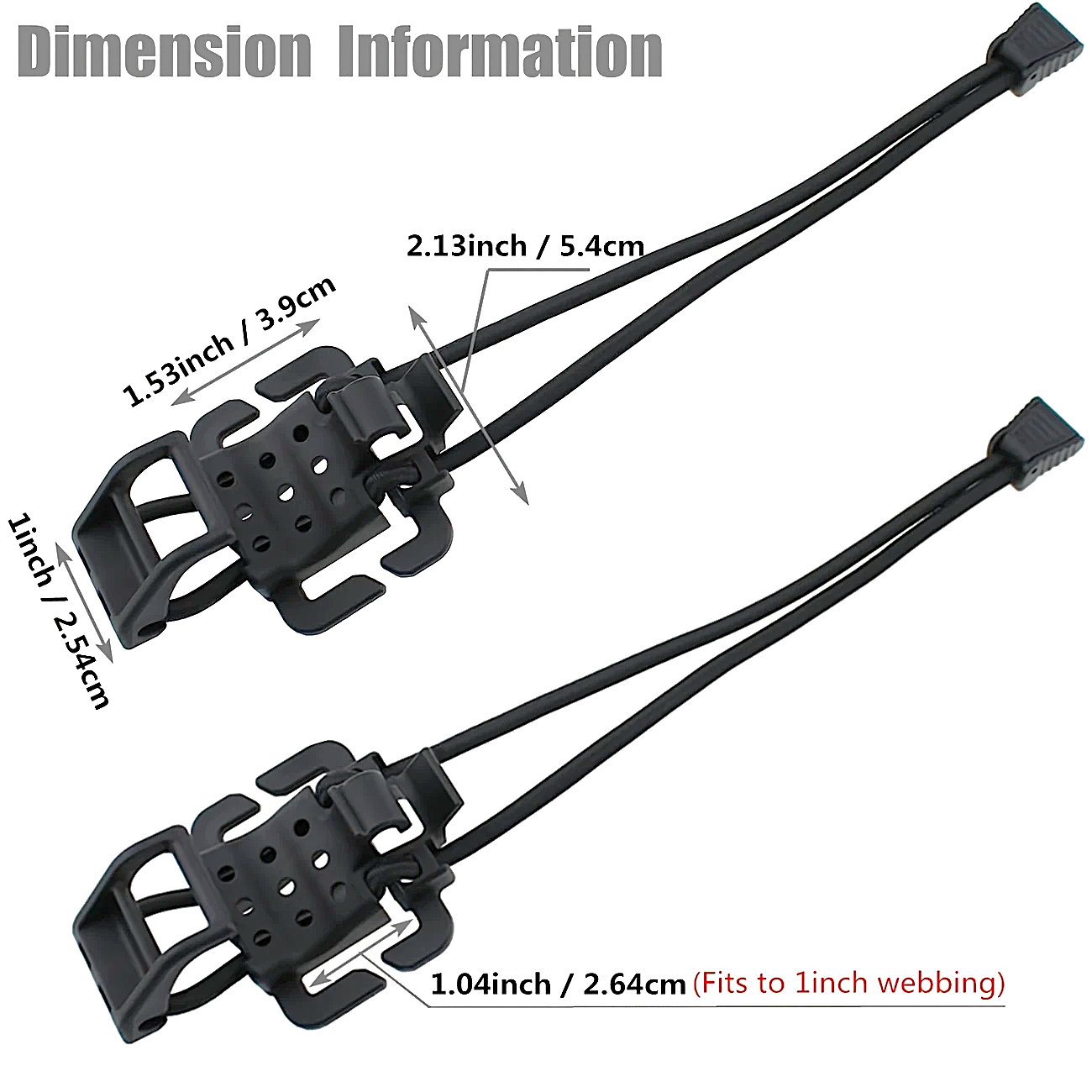 Molle Gear Straps Equipment Tether clips, Multipurpose Fastener