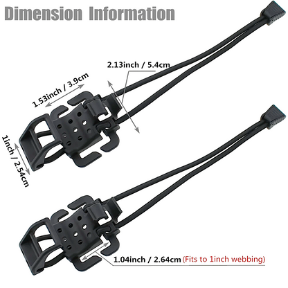 Molle Gear Straps Equipment Tether clips, Multipurpose Fastener