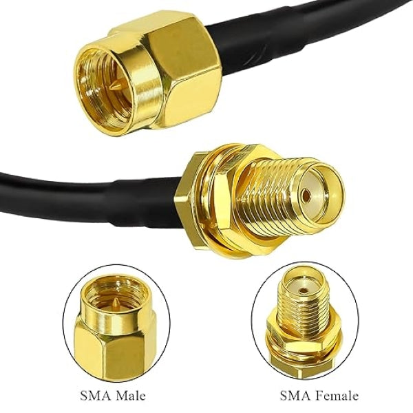 5 meter RG174 Coaxial extension cable (SMA-Male to SMA-Female)