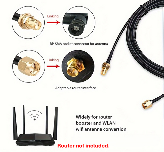 5 meter RG174 Coaxial extension cable (SMA-Male to SMA-Female)