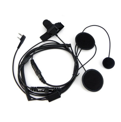 Helmet Kit Full Face Motorcycle Headset Earpiece Mic for 2 way radio/walkie talkie(2 Pin K-plug)