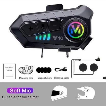1000mAh Motorcycle Helmet Headset Voice Contro Wireless Hands-on Talking Headset Handsfree Call