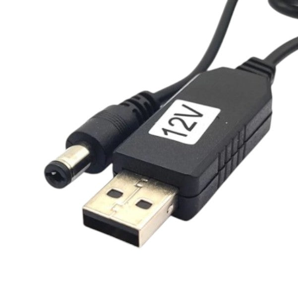 USB 5Volt to 12Volt Dc-connector(2.1mm) converter cable
