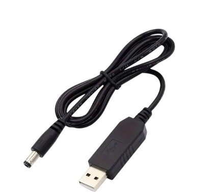 USB 5Volt to 12Volt Dc-connector(2.1mm) converter cable