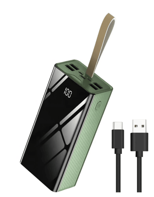 40 000mah Power Bank With Type-C Cable and Built-In Lanyard & Torch.