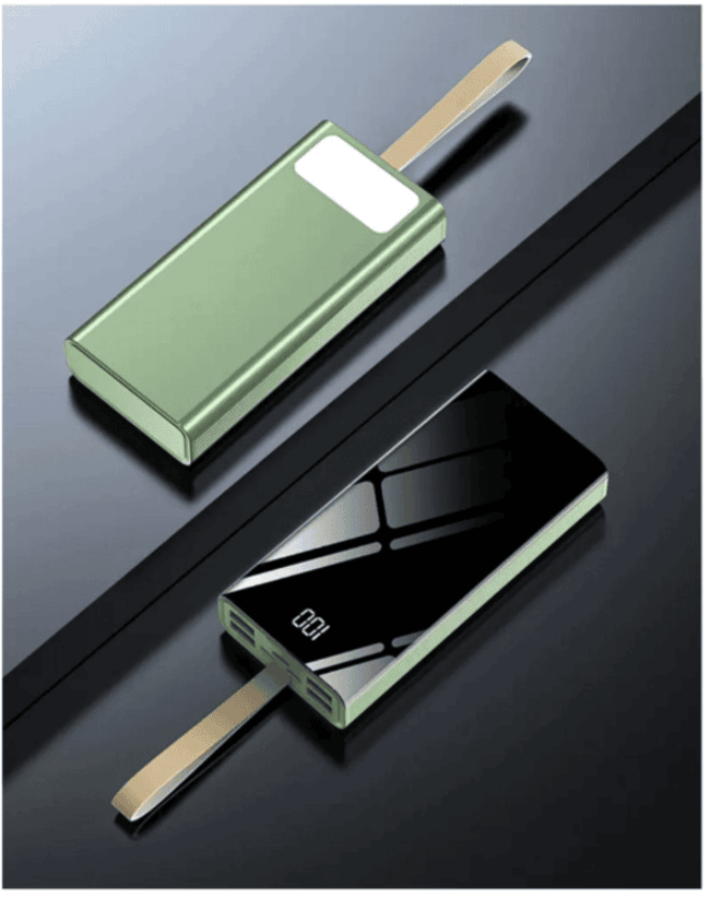 40 000mah Power Bank With Type-C Cable and Built-In Lanyard & Torch.