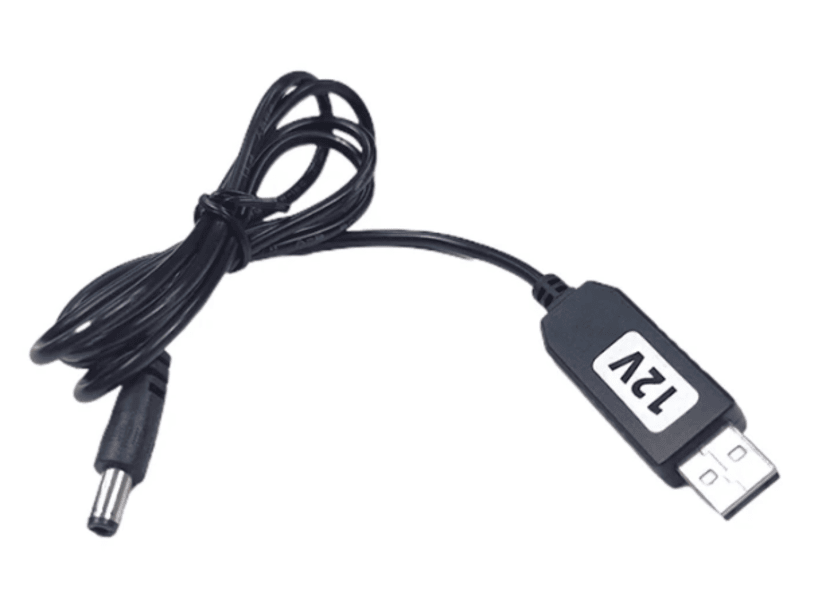 USB 5Volt to 12Volt Dc-connector(2.1mm) converter cable