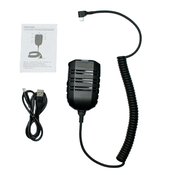 Yanton Type-C External Speaker and Microphone for PoC Radios