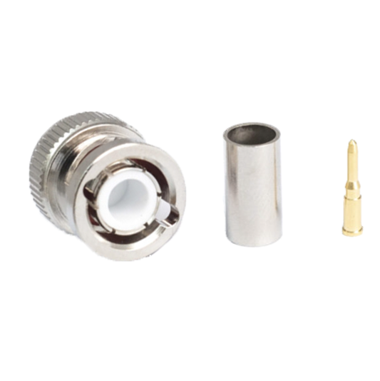 BNC-Male connector for RG58 Coaxial cable-Crimp Type
