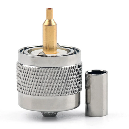 PL259/UHF Crimp connector for RG58 coaxial cable