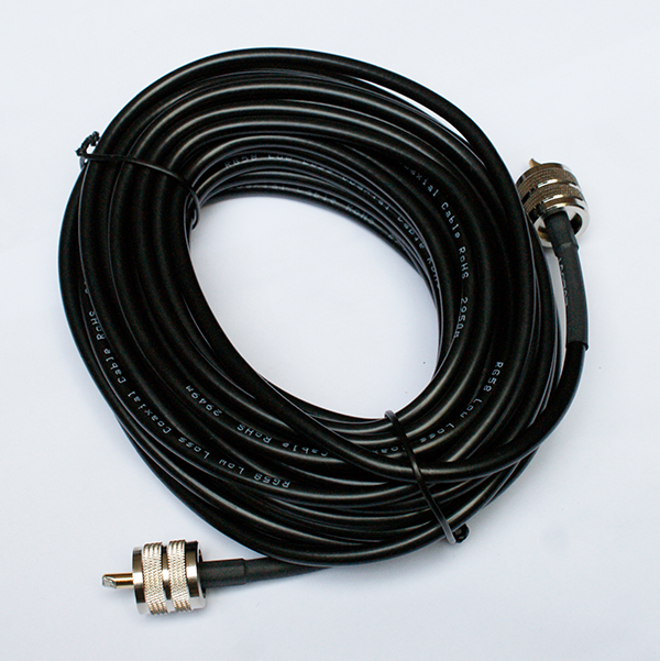 10meter RG58 Coaxial cable with PL295/UHF to PL295/UHF connectors