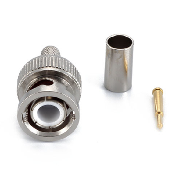 BNC-Male connector for RG58 Coaxial cable-Crimp Type