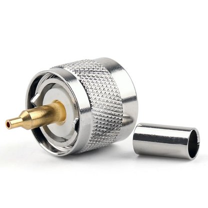 PL259/UHF Crimp connector for RG58 coaxial cable