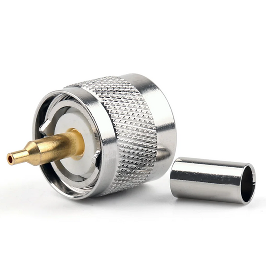 PL259/UHF Crimp connector for RG58 coaxial cable