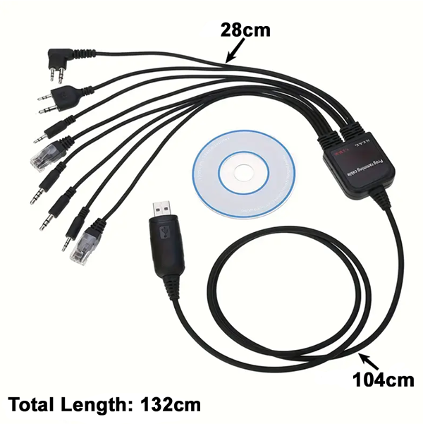 8 in 1 Programing cable for 2 way radios