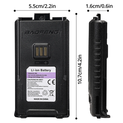 Battery for Baofeng UV5RH radio (2500mAh)