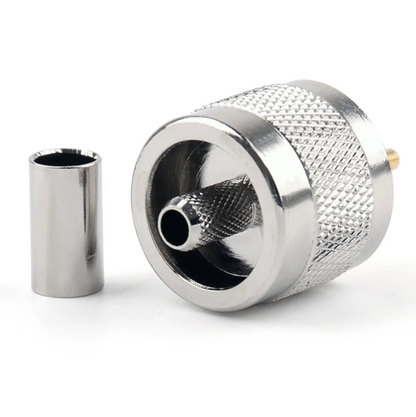 PL259/UHF Crimp connector for RG58 coaxial cable
