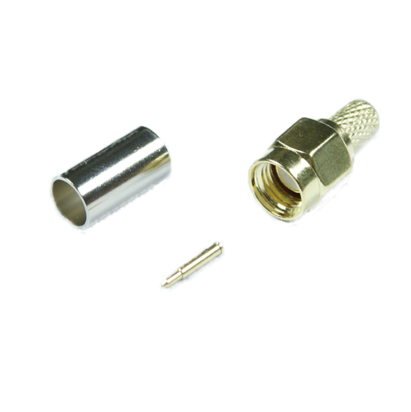 SMA-Male connector for RG58 Coaxial cable-Crimp type