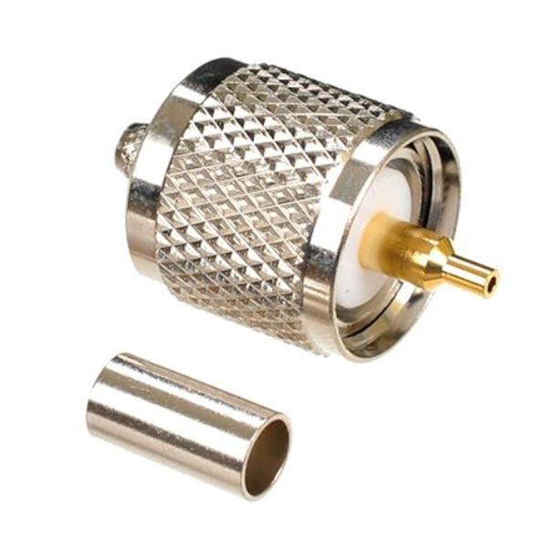 PL259/UHF Crimp connector for RG58 coaxial cable