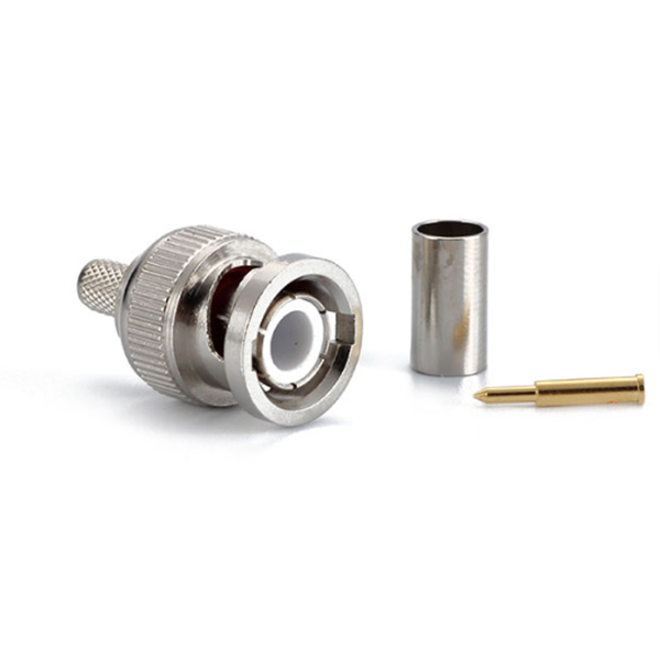 BNC-Male connector for RG58 Coaxial cable-Crimp Type
