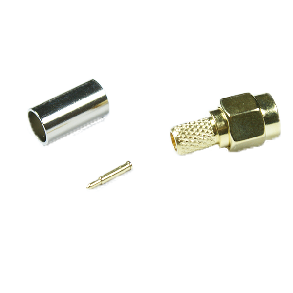 SMA-Male connector for RG58 Coaxial cable-Crimp type
