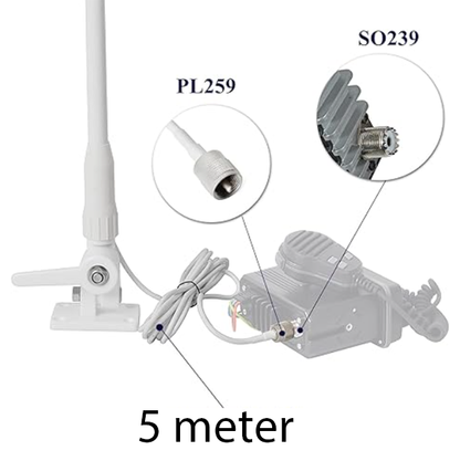 VHF Boat Antenna with mounting bracket