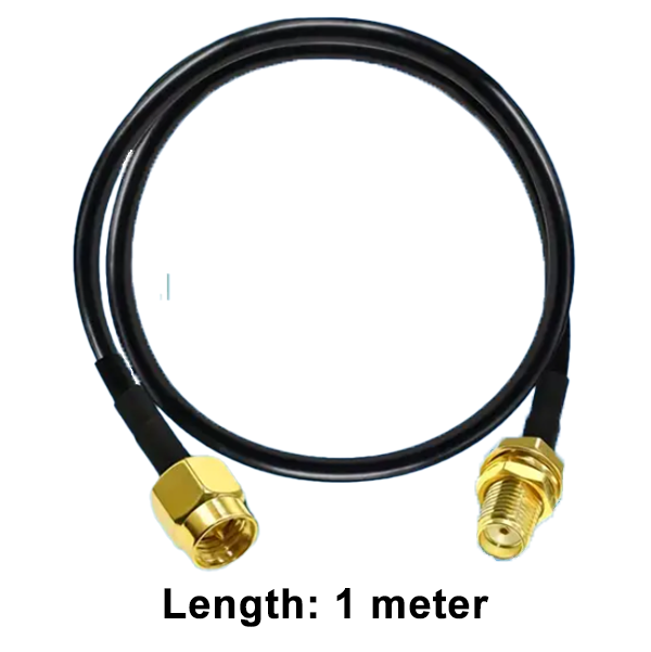 1 meter RG58 Coaxial extension cable (SMA-Male to SMA-Female)