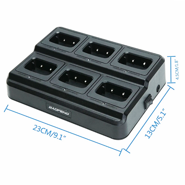 Six way Base charger for Baofeng BF-888S radios