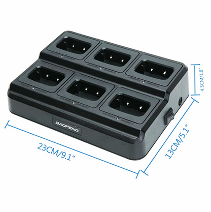 Six way Base charger for Baofeng BF-888S radios