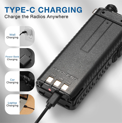 Extended 3800mAh battery(with type-C) for Baofeng UV5R radio