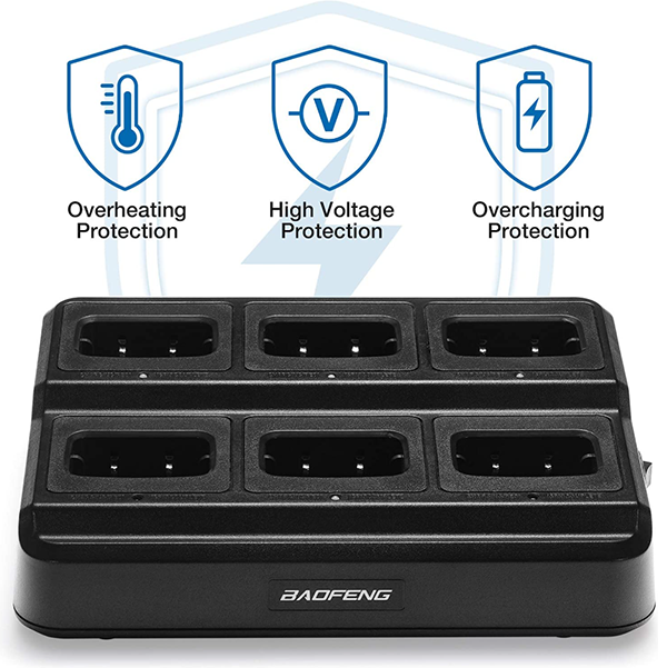 Six way Base charger for Baofeng BF-888S radios