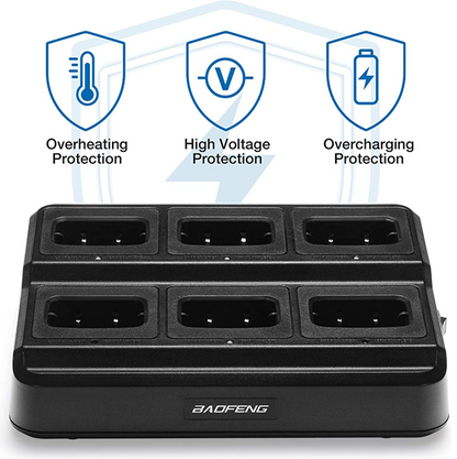 Six way Base charger for Baofeng BF-888S radios
